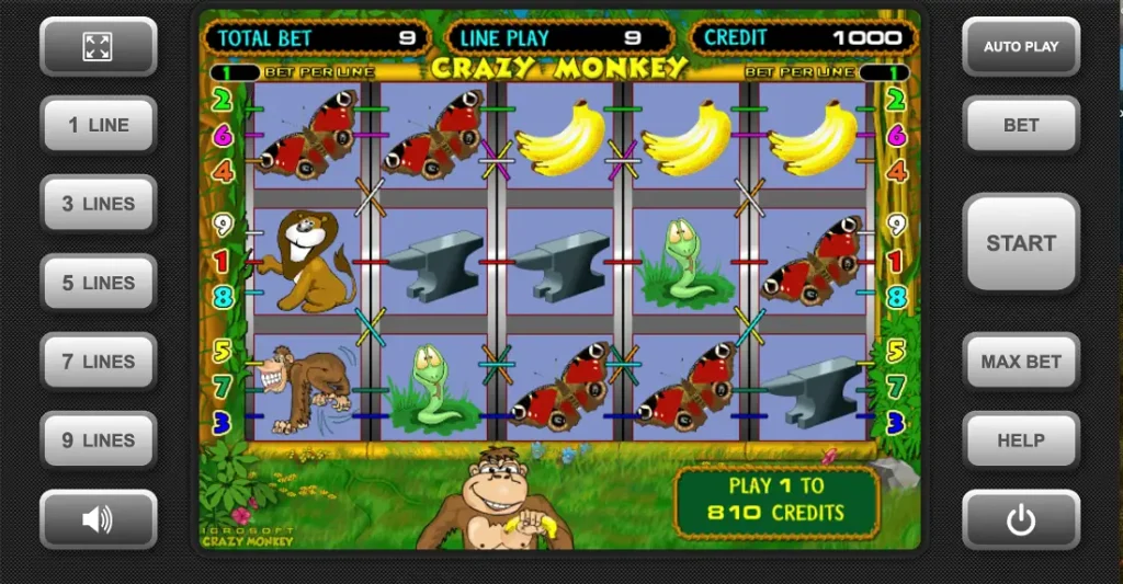 Slot Crazy Monkey gameplay