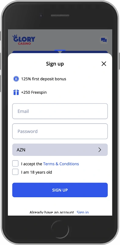 Glory Casino registration