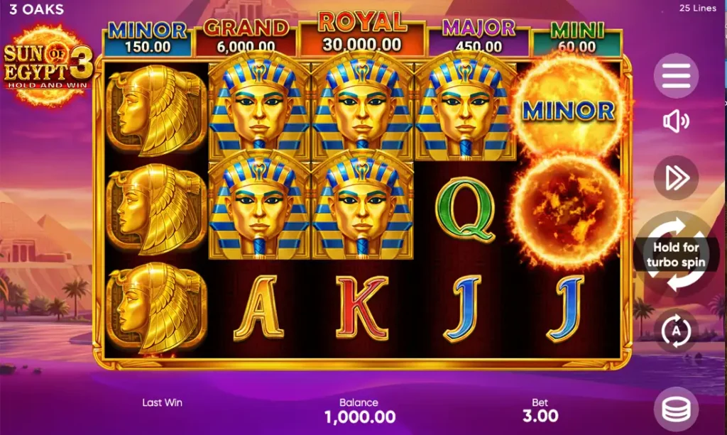 Slot Sun of Egypt 3 gameplay