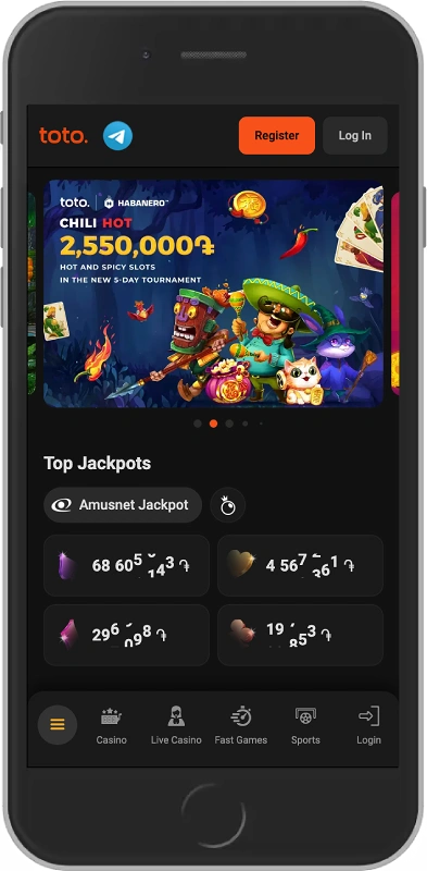 Totogaming Casino mobile app