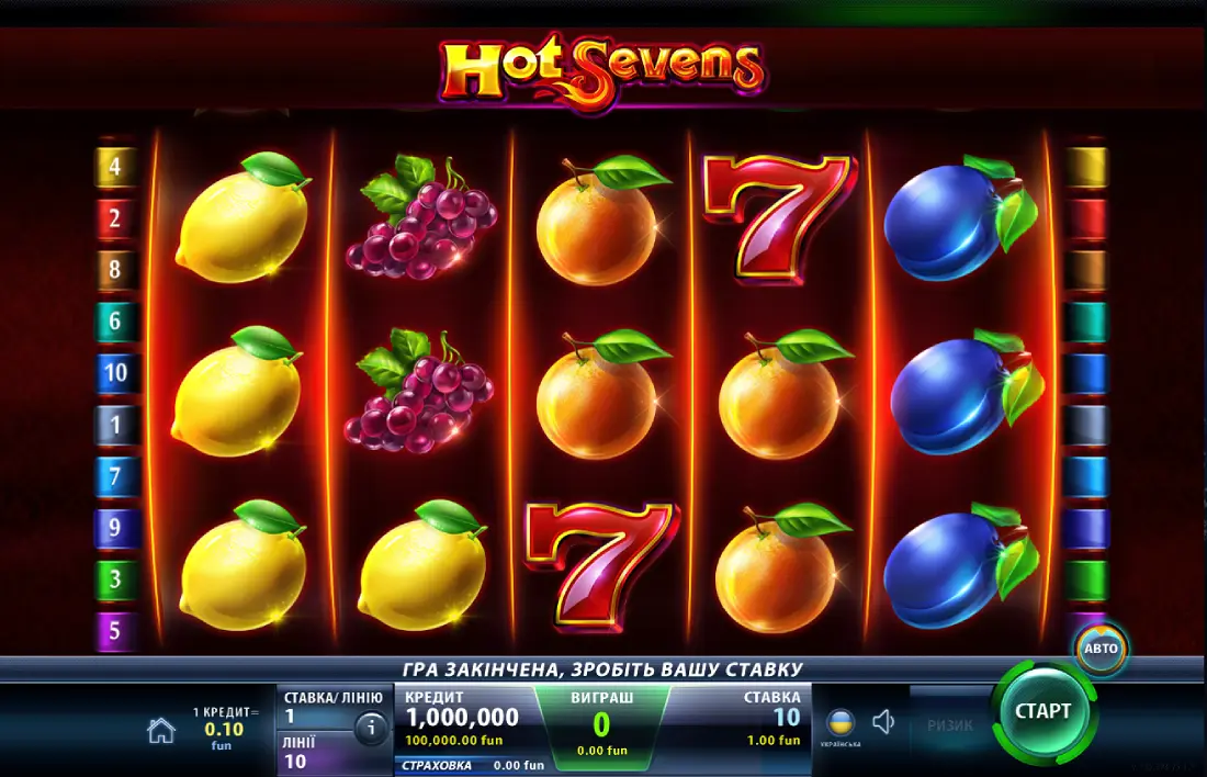 hot sevens gameplay