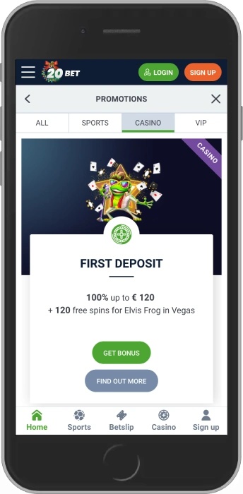 20bet casino bonuses