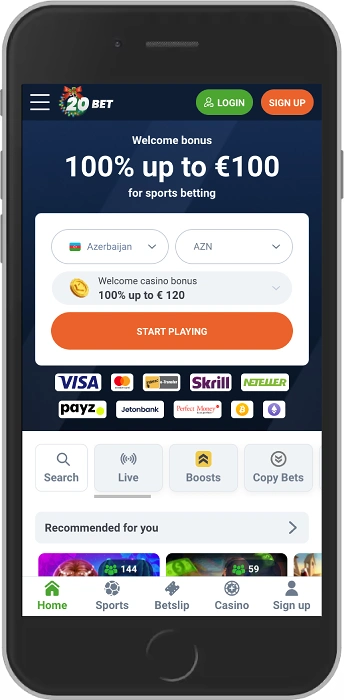 20bet casino mobile